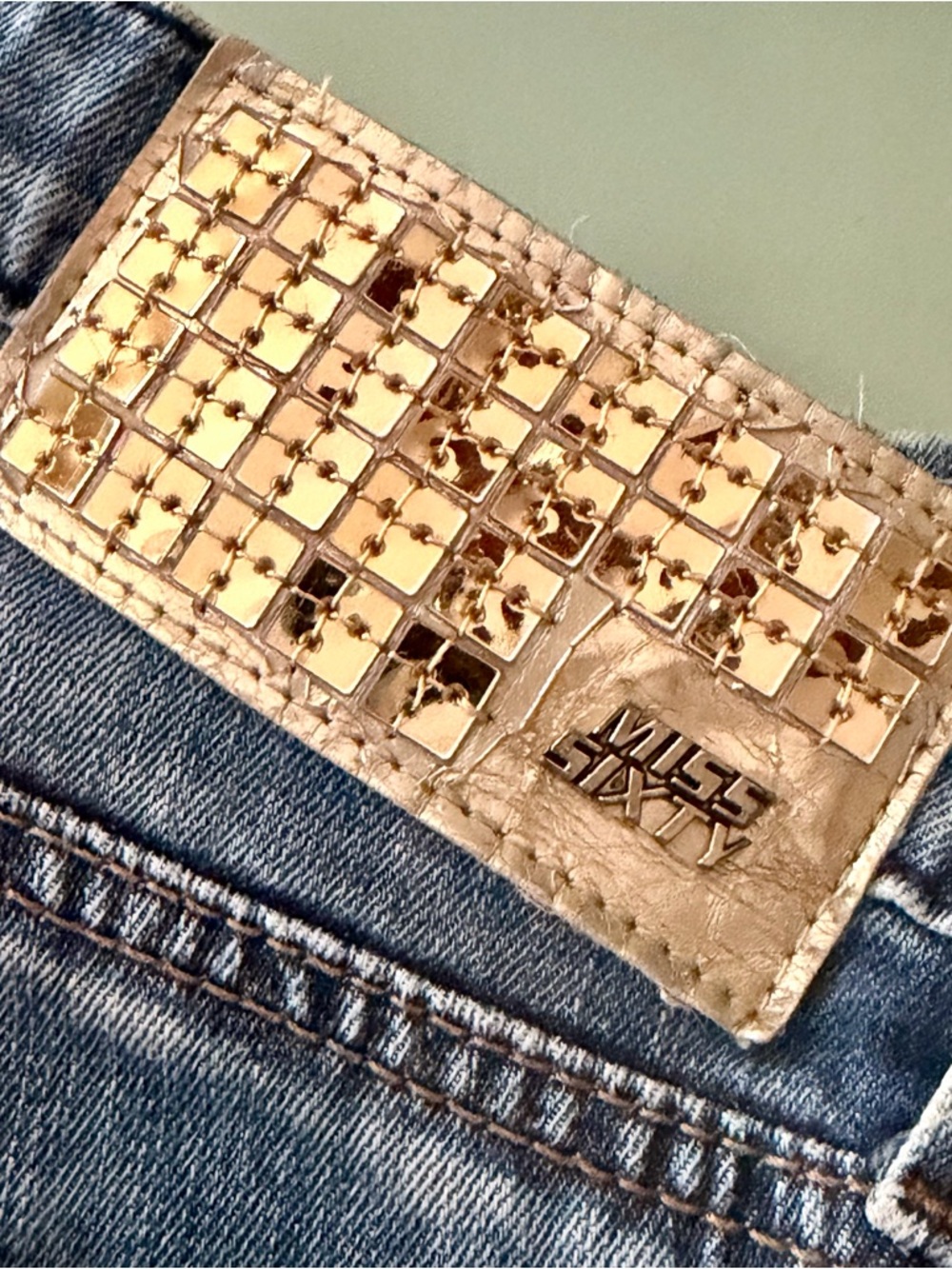 Miss Sixty Low Rise Skinny Jeans Size 25 Distressed Y2K Grunge Punk Denim - Picture 11 of 12